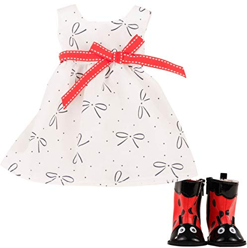 Götz 3403084 Kombination Sweet Ladybug – Puppenbekleidung Gr. XL – 3 teiliges Bekleidungs – und Zubehörset für Stehpuppen 45 – 50 cm