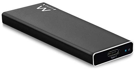 Ewent EW7024, M.2 NVME PCIe SSD Box, USB 3.1, Gen 2 Custodia Disco Rigido, PCIe SSD Enclosure per M.2 NVME M-Key & M+B Key SSD 2230/2242/2260/2280, Alluminio, Nero