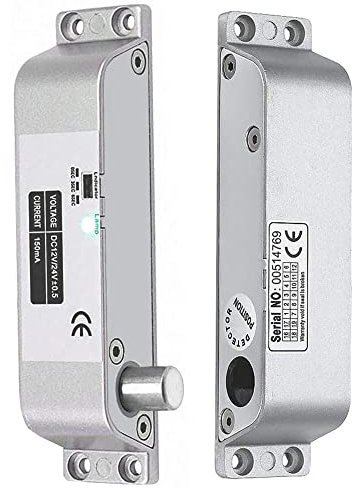 JASAG DC12V Fail Safe Electric Drop Bolt Lock Serratura elettronica per cancello Accesso controllo accessi Sistema di sicurezza adatto per porte in legno/metallo