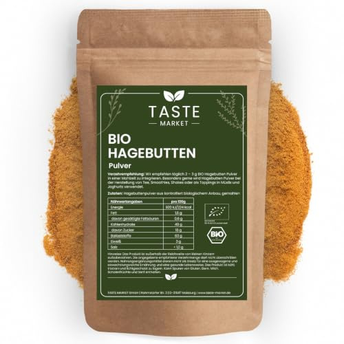 25 kg di polvere di rosa canina biologica | naturale e non trattata | qualità del marchio Tasto