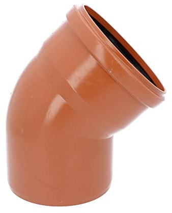 Bogen Kunststoff HT-Rohr Installation Abwasser 160 mm x 160 mm Orange Varianten NEU (160 mm x 45°)
