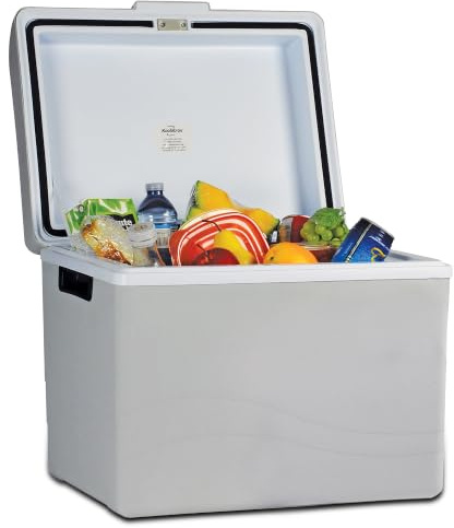 Koolatron 12V Iceless Cooler & Warmer – Portable 45 Qt Electric Cooler for Car, Truck, Camper, Boat, Hard Sided Mini Fridge for Camping, Picnic, Travel, Lunch, Food, Drinks, Bedroom, Office, Dorm