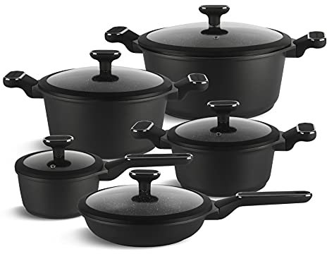 Edenberg 12 TLG topfset induktion, töpfe & pfannen beschichtet, kochtopf Set | induktions töpfe Set, kochtöpfe, töpfe induktion | kochgeschirr Set, topfset induktionsgeeignet