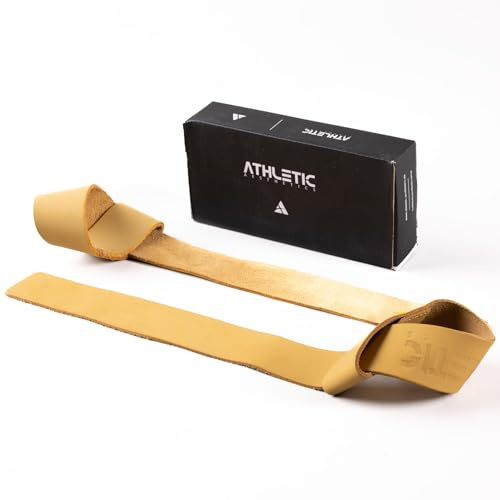 ATHLETIC AESTHETICS Premium Leder Zughilfen für Krafttraining, Bodybuilding, Fitness