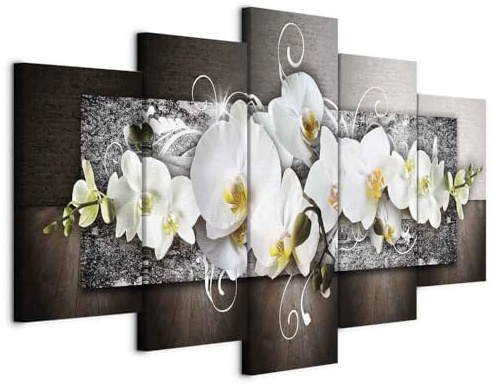 B&D XXL - Akustikbild 225x112 cm Bilder mit Akustikschaumstoff Hochleistungsschallabsorber Schallschutz Leinwandbild XXL 5 tlg Wandbild 020110-157