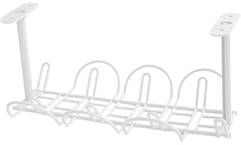 Alipis Bandeja Portacables De Escritorio Organizador De Cables De Mesa Estante De Almacenamiento De Alambre Eléctrico Bandeja Portacables De Alambre Cajón Oficina Linea Metalica