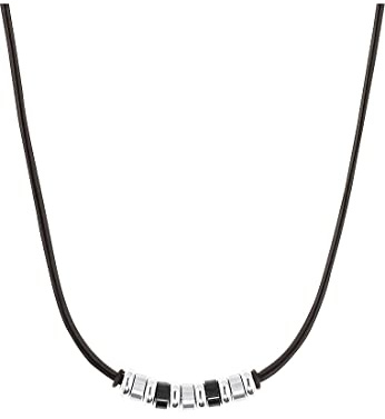 s.Oliver Herren-Kette Edelstahl, Leder