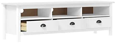 FIRBNUS 158x40x47 cm TV Board TV Schrank Fernsehtisch TV Lowboard TV-MöBel PhonomöBel TV Cabinet TV Bank TV Stand Fernseher Schrank Weiß