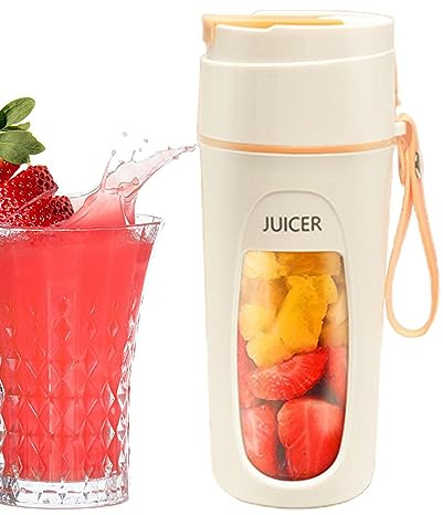 Fukamou Bouteille mixeur Portable, 340ML Bouteille mixeur électrique, USB Rechargeable Min Mixer Smoothie,Gourde mixeur, pour Voyage,Gymnase,Maison,Bureau