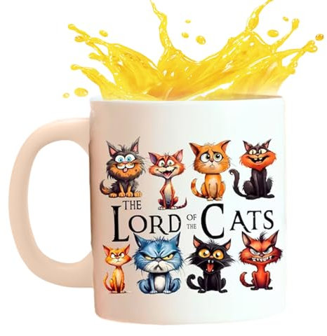 Tazze da caffè a forma di gatto per amanti dei gatti, tazza da caffè con gatto, tazza da caffè divertente, tazza in ceramica da 350 ml, regalo di Natale