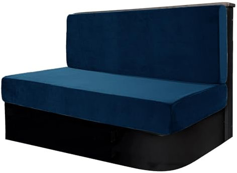 SYLC 2 Stücke Wohnmobil Esstischkissenbezüge Samt Ersatzbezüge Für Wohnwagen Bezug Für Sitzgarnitur RV Esstischsitzbezüge Anhänger Überzügen Sofakissen (Blue,Set of 2)