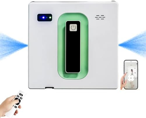 SYTEH Electric Window Cleaner Robot, Automatic Window Cleaning Robotic Vacuum Cleaner with APP Remote Control, Dual Spray & 50ML Water Tank, for House Glass Washer