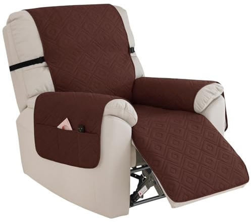 ZZDZW Sofa Armlehnenbezüge, Sesselschoner Sesselauflage, Fernsehsessel Schutzbezug Anti-Rutsch, Relaxsessel Bezüg Sesselüberzug Für Zuhause Mit Kindern Und Haustieren Hund(Color:Dark curry)