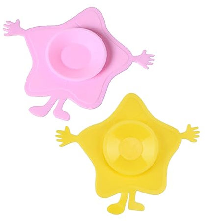 ibasenice 4stücke Saugnäpfe Für Babyschüsseln Rutschfeste Silikonmatten Saugnapf-pads Für Kindergeschirr Gelb Rosa Starkes Saugnapf-design Umweltfreundliches Silikonmaterial