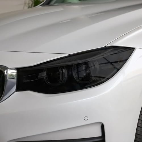 2 Stück Autoscheinwerfer Schutzfolie Scheinwerfer Transparent Schwarz Aufkleber, Für BMW 3er F30 F31 G20 G21 F34 GT Zubehör