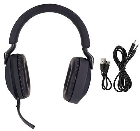 Locadence Casque de Jeu sans Fil, qualité sonore HiFi, Casque de Jeu BT avec Microphone, Interface Pliable de Type C, sans Fil BT 5.1, Casque stéréo Filaire Double Mode (Bleu)