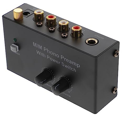 Uonlytech Preamplificatore Phono Con Controllo Volume Amplificatore Per Giradischi Convertitore Da Segnale Fono Basso Rumore Compatibile Con Impianti Audio e Speaker Adatto Per Musica