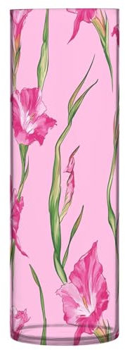 Hot Peach Nature Gladiolen-Blumen-Kunststoffvasen für Tafelaufsätze, 30 x 9 cm, kleine Vase, transparente Vase für Wohnzimmer, Hochzeit, Tisch, Büro, Party-Dekoration