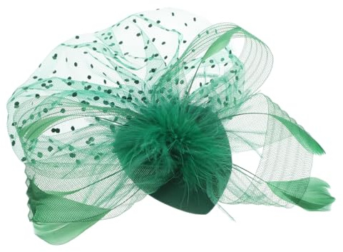 Healvian Coiffe Médiévale avec Voile Résille Fascinateur à Perles Accessoire de Cheveux Rétro pour Thé et Pâtisserie Pinces à Cheveux pour Voile de Mariée