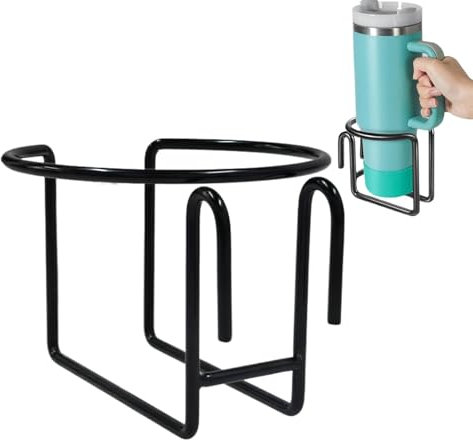 Shoppinghållare, shoppingkortshållare | Bärbar mugghållare i metall | barnvagnsorganisatör, dryckesklämma på mobil vagn tillbehör för kaffe tumbler sport vattenflaska