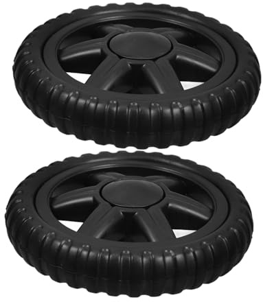 HOMOBABE 2pcs Utility Cart Wheels Replacement Bbq Grill Wheel Hand Truck Tires Plate Swivel Caster Small Rolling Cart