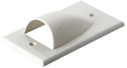 Piastra passacavi da parete per la gestione dei cavi TV | Nascondi cavi A/V a bassa tensione | 7 x 2,6 x 11,5 cm | per accessori audio domestici