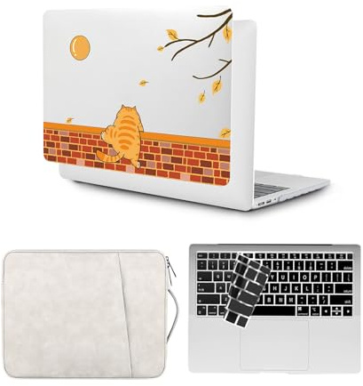 HLAAJJX Hülle Cover für MacBook Pro 13 Zoll M2 M1 2022 2021 2020 2019 2018 2017 2016 A1706 A1708 A1989 A2159 A2251 A2289 A2338,Schutzhülle Case & Leder Tasche & Tastaturschutz,Katze