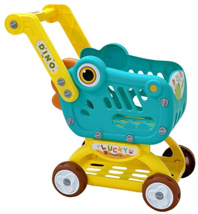 TTETTZ Mini Carrito Infantil, Juguete para Juego de Compras en Supermercado, Verde