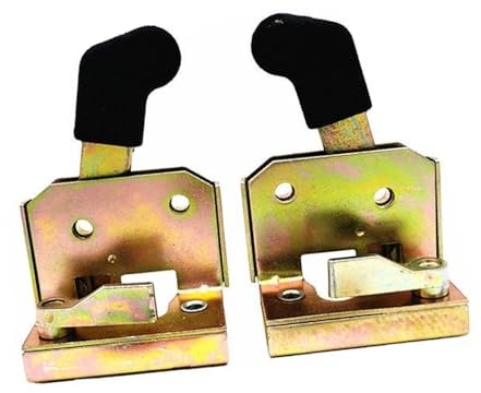 Juego de cerradura de puerta de carretilla elevadora resistente para tractor y autocaravana, mecanismo de bloqueo de metal para vehículos y equipos industriales, par de 2.68 x 1.65 x 2.48 pulgadas