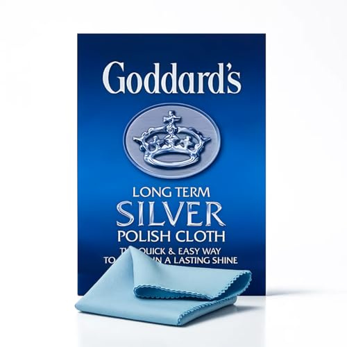 2X Silver Polish Cloth - Premium Cotton Polishing Cloth for Cleaning Silver Jewelry Gold Dinnerware Silverware Antiques Tarnish Removal & Protection