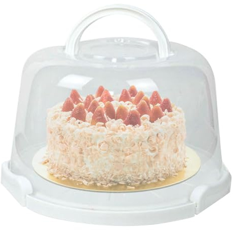 Cake Carrier – Large Clear Storage Box, Portable Transport Holder, Double Layer Organizer, Sturdy Locking Lid, Comfortable Carry Handle | Ideal for Wedding Travel Bakery Dessert Parties Home Celebrate