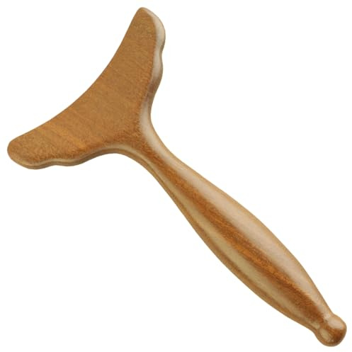 BIUDECO Sandelholz Gesichts Gua Sha Brett mit Meerjungfrauen Form zur Tiefen Gewebemassage und Ganzkörperentspannung für Gesicht und Hals
