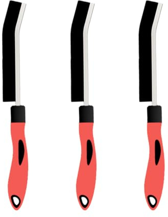 Laphontab 3 hårda borst, hörnrengöringsborste, fogborste, spaltrengöringsborste, fogrengöringsborste, fogborste badrum, rengöringsborste för klinkergolv kök (orange färg)