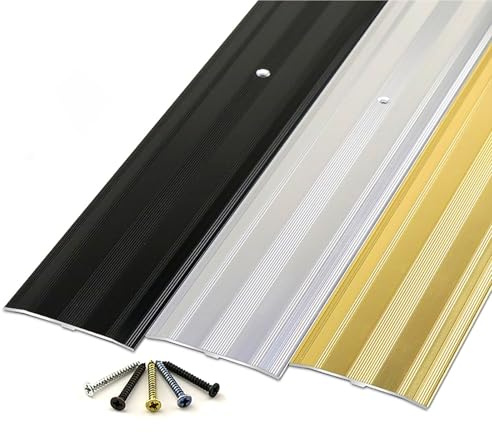 Kakelklipp, 90 cm aluminium dörr tröskel övergångsremsa, laminatgolvtäckningsremsor, övergångsprofil, för matttröskel övergångshöjd mindre än 2 cm