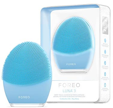 FOREO LUNA 3 Facial Cleansing Brush - Combination skin - Anti Aging Face Massager - Enhances Absorption of Facial Skin Care Products - For Clean & Healthy Face Care - Simple & Easy - Waterproof