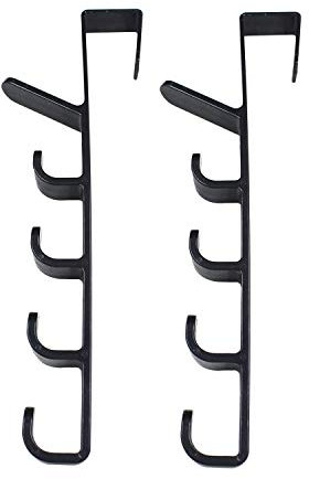 2 Stück Aufbewahrungsboxen für Zuhause, 5 Ebenen, über der Tür, Haken, Organizer, Kleiderbügel, Rucksack, Handtaschen, Türhaken, Rucksäcke, Haken für Kleidung, Hut, Socken, Tasche, Bademantel, Hemden