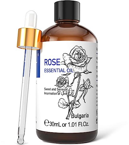 HIQILI Rose Essential Oil for Diffuser, Skin, Hair, Perfume, Candle Making 30ml (1 fl oz)