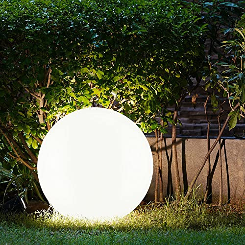 Solarleuchte Kugel Garten Kugelleuchte Solar LED Gartendeko Solarkugel für Außen 25 cm, Leuchtdauer ca. 6-8 Stunden, H 65 cm