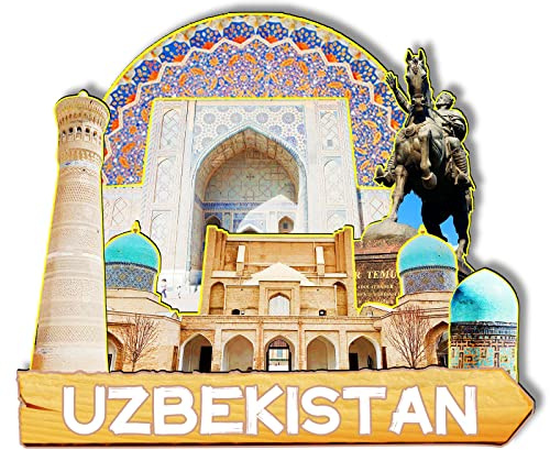 Usbekistan Asien Holzmagnet 3D Kühlschrankmagnete Reise Sammlerstück Souvenirs Dekorationen Handarbeit Handwerk