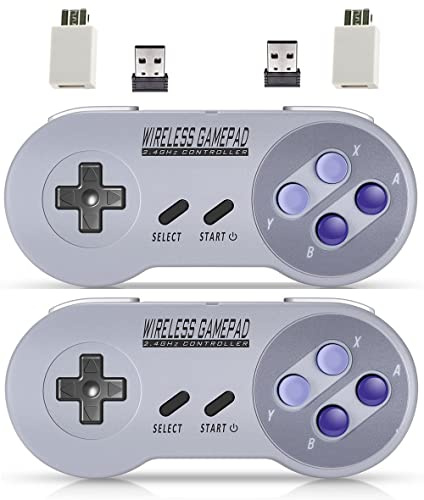 ZAMPAM Wireless Controller for PC, Gamepad with USB Wireless Receiver Compatible with Windows,iOS,Liunx,Android Device(Does not work with Mini SNES, Super Nintendo)