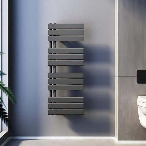 SUNXURY Baño radiador toallero 1038 x 400 mm toallero conexión lateral antracita radiador de baño radiador