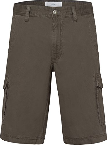 BRAX, Barcelona, Herren Kurze Jeans Shorts Bermudas Gabardine Khaki D 34 W 54
