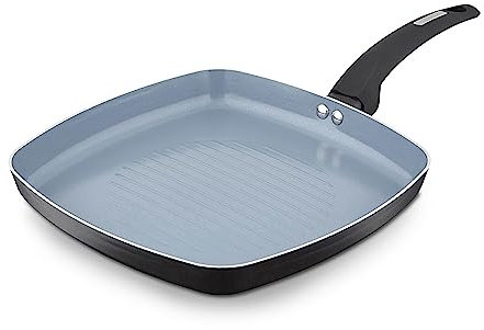 Tower T80355 Cerasure 28cm Grill Pan with Non-Stick Coating, Suitable for All Hob Types, Graphite