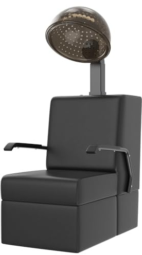 Paddie Professional Hooded Salon Hair Dryer and Chair Combo, 60-Minute Timer, Temperature Adjustable, Angle & Height Adjustable Downdraft Hood, 1000W