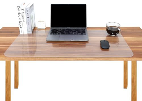 YUNSHANGHE Schreibtischunterlage Transparent, 80x40cm Schreibtischunterlage Durchsichtig, Wasserdicht Rutschfeste Runde Kanten Schreibunterlage, für Büro Zuhause Schule