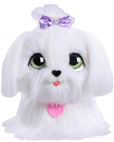 Just Play furReal GoGo Walkin' pophundar, interaktiva leksaker, 22,9 cm stor, hoppande plyschvalp med ljudeffekter, barnleksaker från 4 år