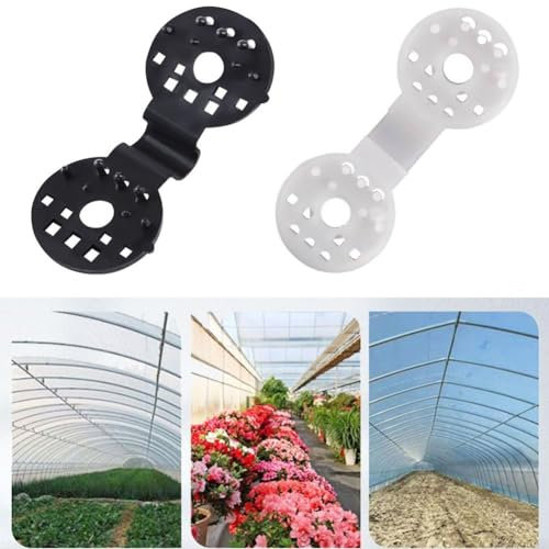 Black Sunshade Clip Shade Cloth Clip, 40/50/100Pcs Sunshade Net Plastic Clamps Round Shade Netting Clips Tarpaulin Fixing Clamp Bird Netting Clips for Greenhouse Outdoor Garden (black 50pcs)