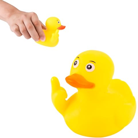 Canard en Caoutchouc, Forme Mignonne 6,8x7,8cm Canard Jouet Canard en Caoutchouc Jaune Drôle Canard d'Ornements pour Tableau de Bord de Voiture Bureau Décor d'Écran d'Ordinateur