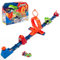 T-Racers Mix ‘N Race Volcanosaurus Pista para Coches de Juguete, Contiene 1 Disparador, 3 Pistas, 1 Coche Exclusivo Nitro Rex y 4 Acrobacias