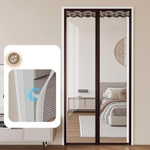 Thermovorhang Haustür Transparente Türvorhang Thermo Kälteschutz ohne Bohren Thermovorhang Selbstschließend für Außentür Magnet EVA-isolierte Türvorhang Winter